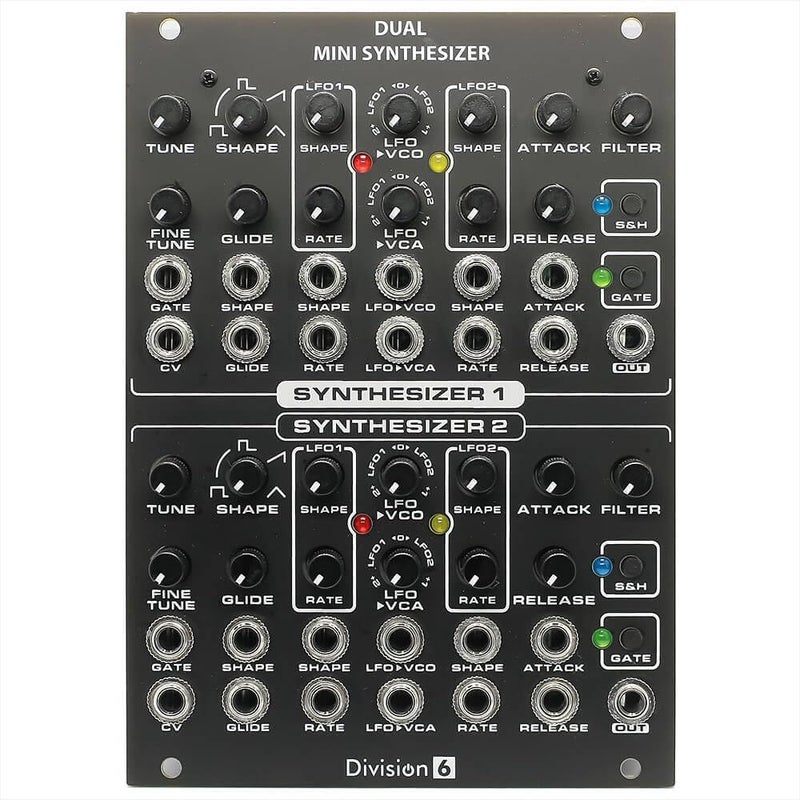 Division 6 Dual Mini Synthesizer Eurorack DIY Kit - Image 1
